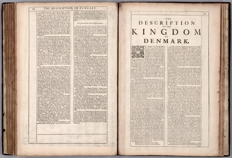 Text: Description of the Kingdom of Hungary (continued). Description of the Kingdom of Denmark.