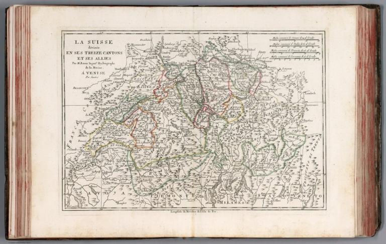 La Suisse divisee en ses Treize Cantons et ses Allies