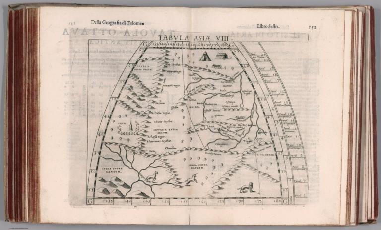 Tabvla Asiae VIII. Della Geografia di Tolomeo. Libro Sesto