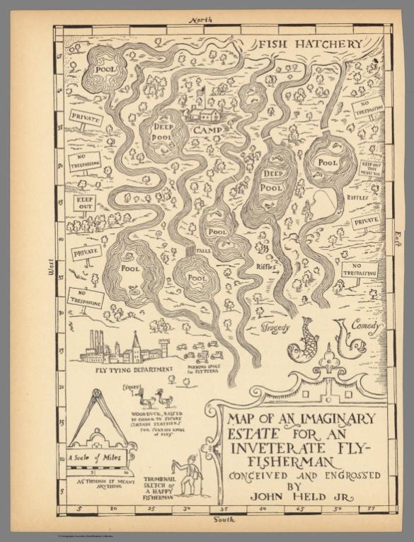 Map of an Imaginary Estate for an Inveterate Fly-Fisherman Conceived and Engrossed.