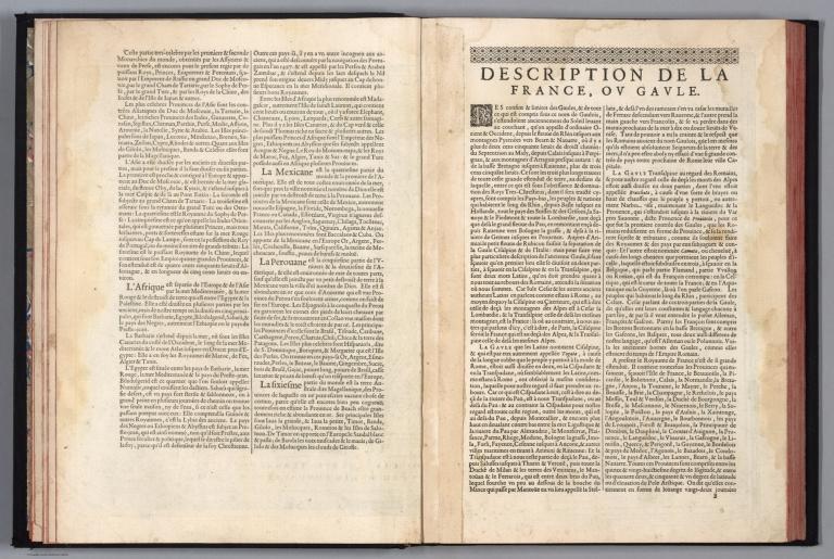 Text: Description de la Carte Universelle (continued). Description de la France, ou Gaule.