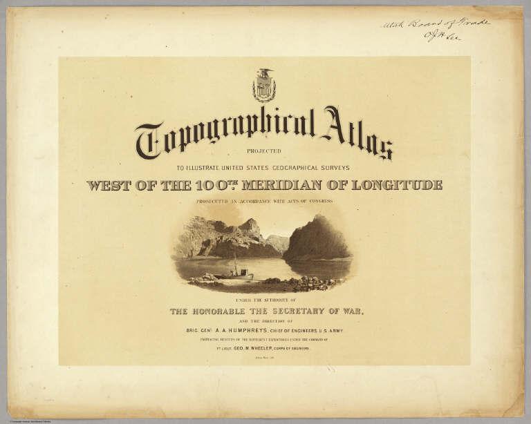 Title Page: Topographical atlas ... West of the 100th meridian of longitude.