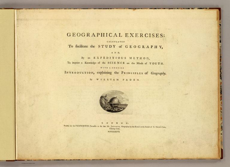 Title Page: Geographical exercises.