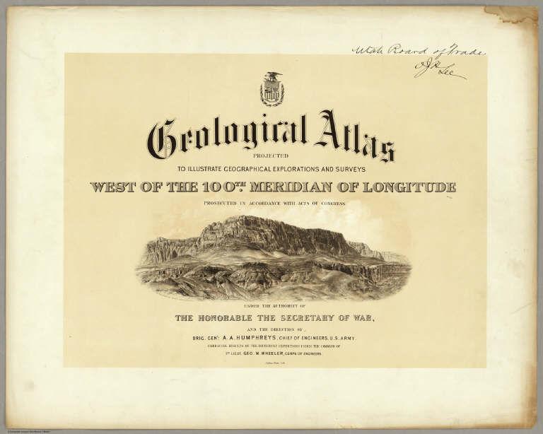 Title Page: Geological atlas ... West of the 100th meridian of longitude.