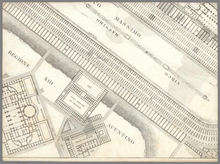 TAV XIII .B Pianta topografica della parte media di Roma antica