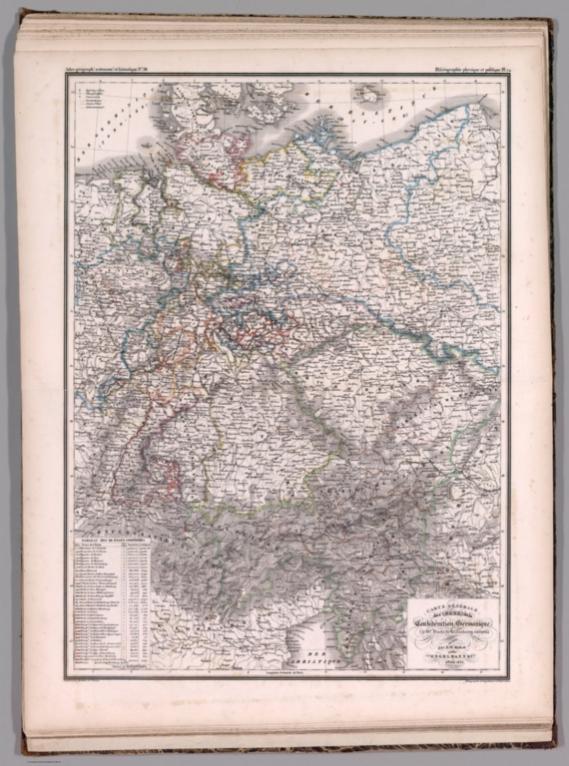 38. Carte Generale des Etats de la Confederation Germanique.