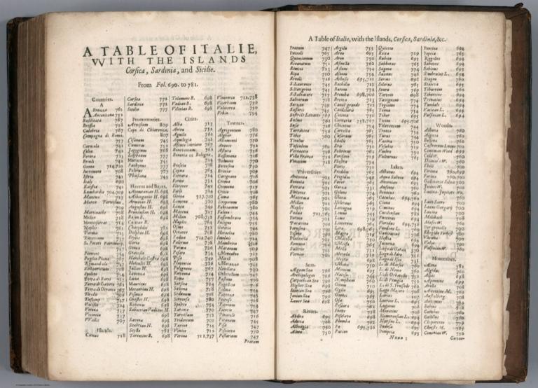 Text Page: (Continues) A table of the Foure generall parts of the world