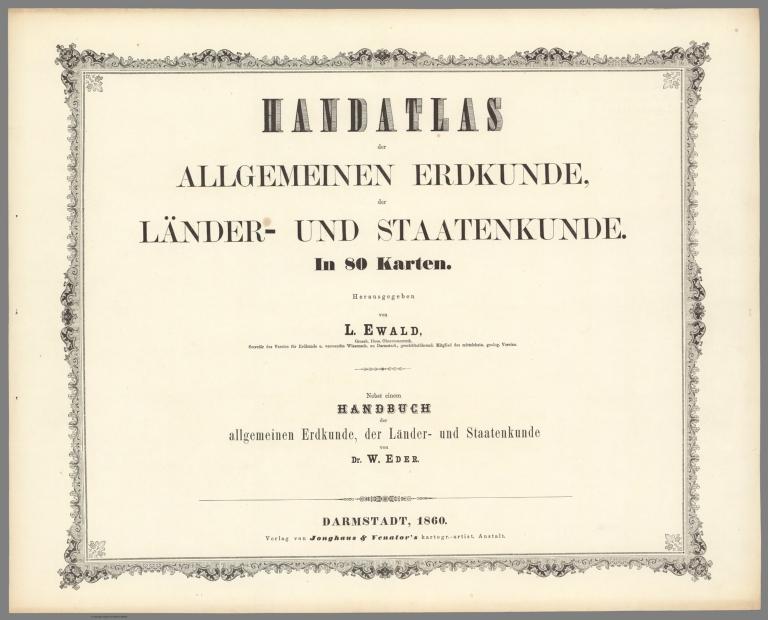 Title: Handatlas der Allgemeinen Erdkunde, Laender- und Staatenkunde, In 80 Karten.