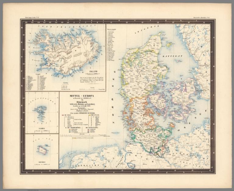 No. 61. Mittel - Europa ... VI. Daenemark, Schleswig, Holstein and Lauenburg. Island.