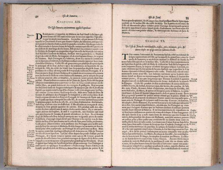 Text: Histoire de la Navigation de Iean Hugues de Linscot ... Indes Orientales (continued).