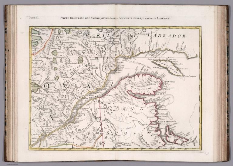Parte Orientale del Canada, Nuova Scozia Settentrionale, e Parte di Labrador. Fogl. III