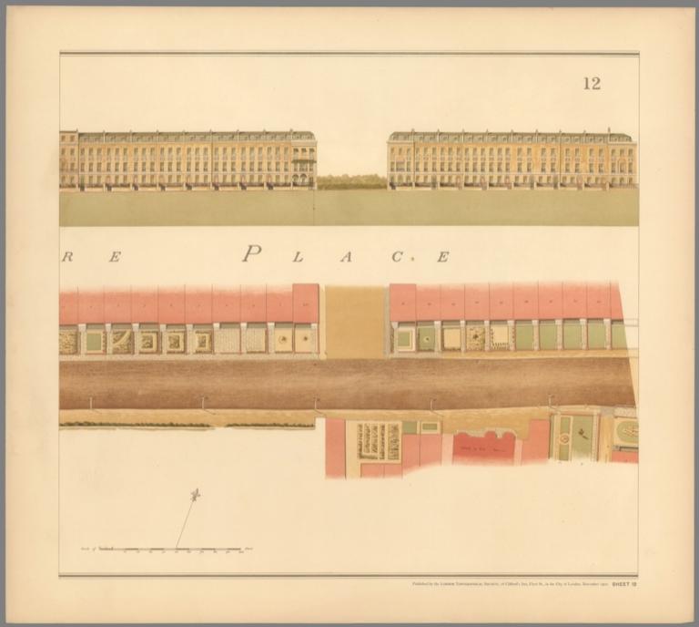 Sheet No. 12. Plan of the Road from Hyde Park Corner to Counter's Bridge.