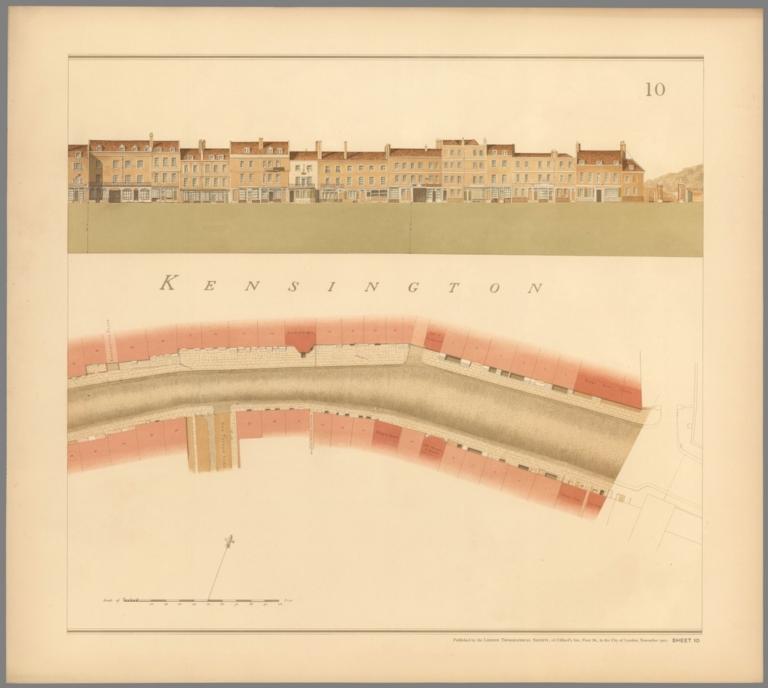 Sheet No. 10. Plan of the Road from Hyde Park Corner to Counter's Bridge.