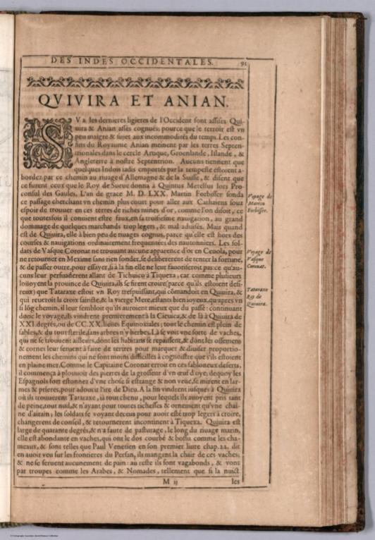 Text Page: Quivira et Anian