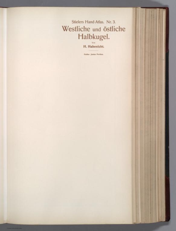 Text: 3. Westliche und Oestliche Halbkugel