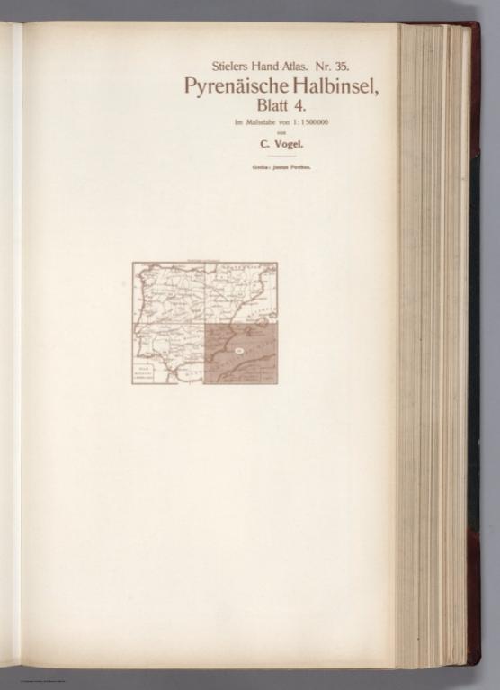 Text: 35. Pyrenaeische Halbinsel in 4 Blaettern, Bl. 4. Spanien und Portugal.