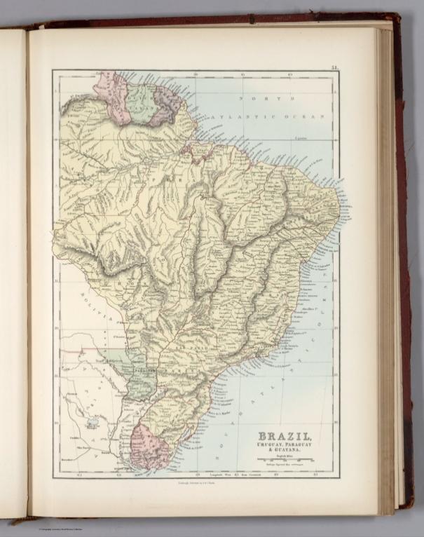 Brazil, Uruguay, Paraguay & Guayana.