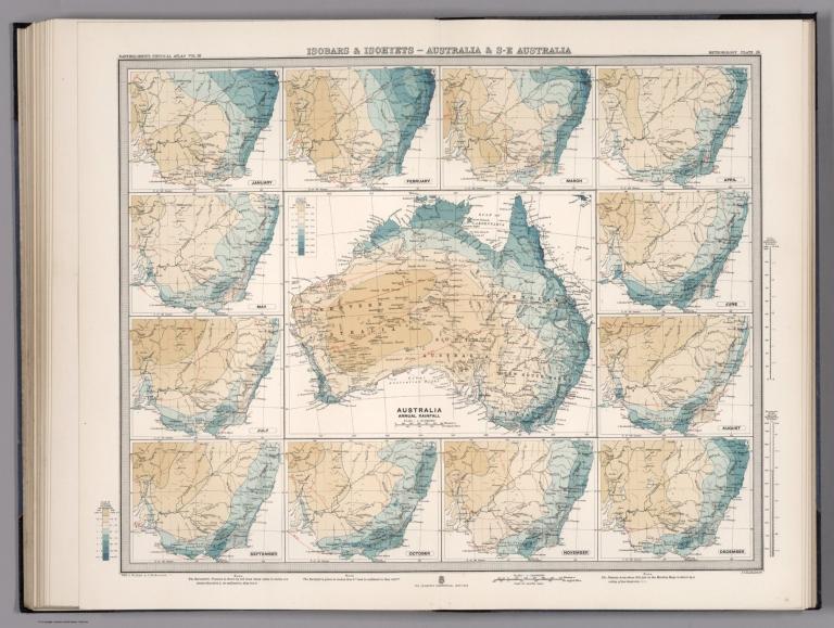 Plate 26. Isobars & Isohyets - Australia & S-E Australia.