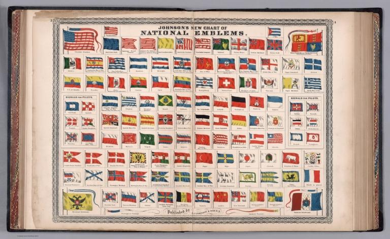 Johnson's New Chart of National Emblems