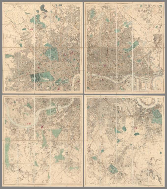 Composite Map. Stanford's Library Map of London and Its Suburbs.