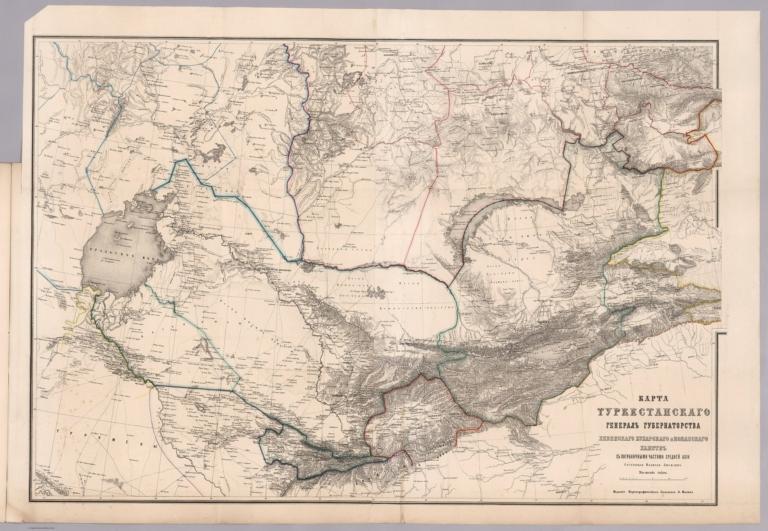 Karta Turkestanskago general-gubernatorstva ...