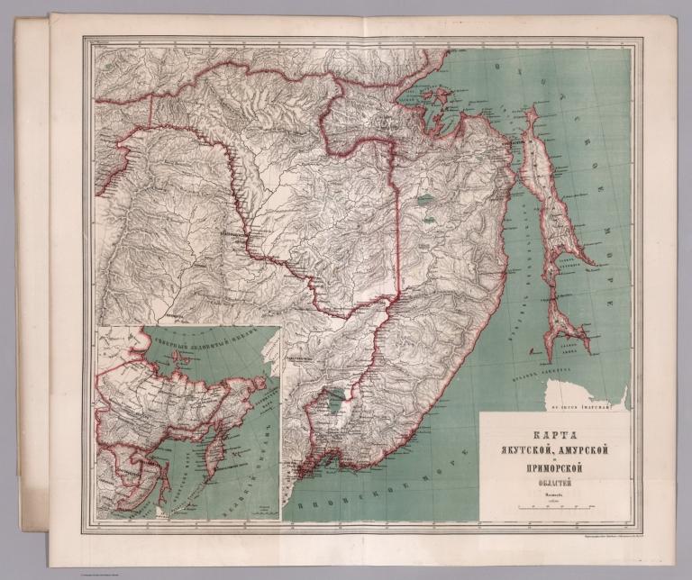 Karta Iakutskoi Amurskoi Primorskoi Oblastei