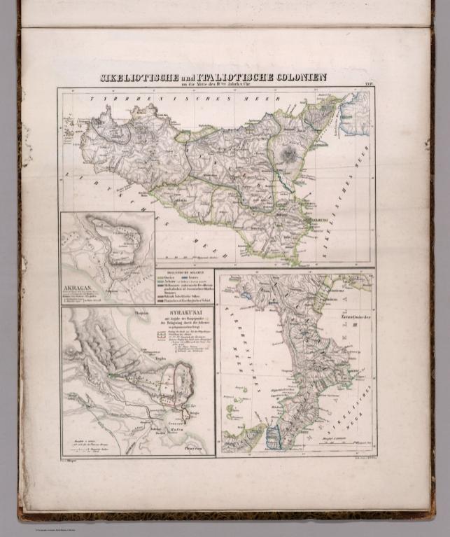 Sikeliotische und Italiotische Colonien um die Mitte des IVten Jahr. v. Chr.