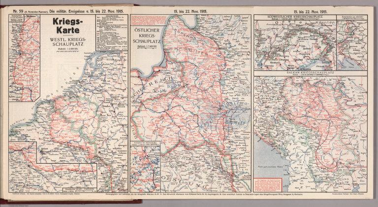 World War I Map (German), Nr. 59. Military Events ... to November 22, 1915.