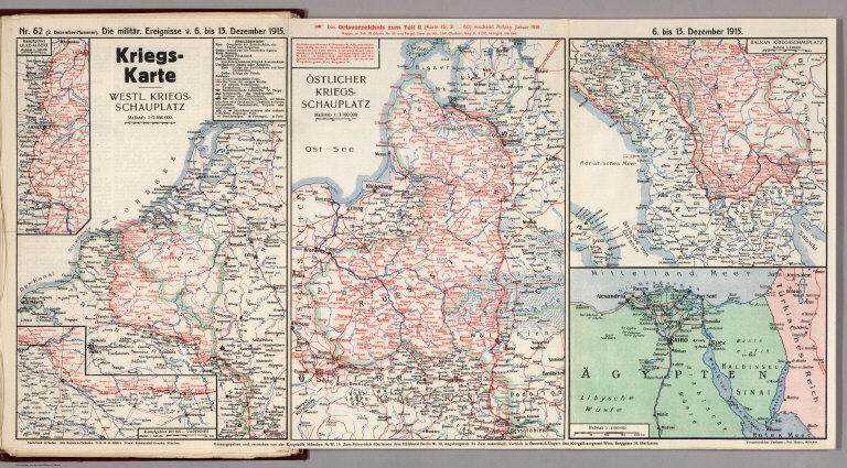 World War I Map (German), Nr. 62. Military Events ... to December 13, 1915.