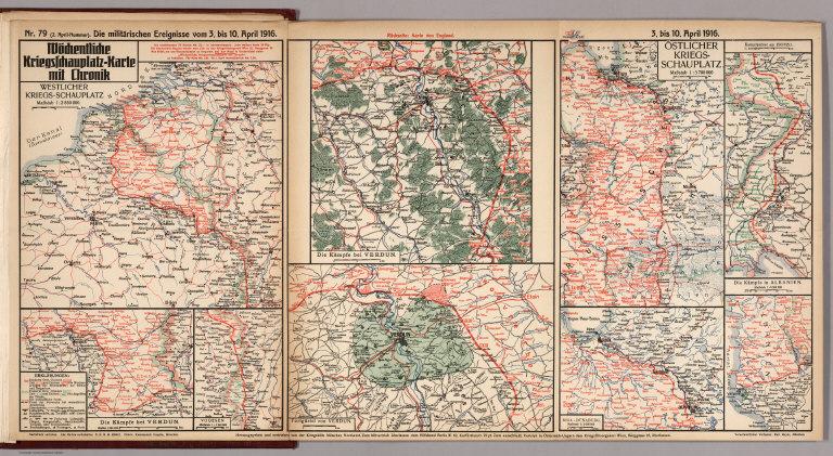 World War I Map (German), Nr. 79. Military Events ... to April 10, 1916.