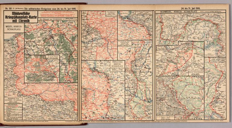 World War I Map (German), Nr. 95. Military Events ... to July 31, 1916.