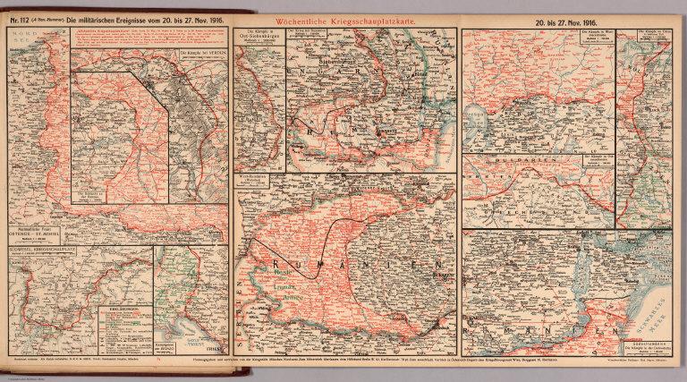 World War I Map (German), Nr. 112. Military Events ... to November 27, 1916.