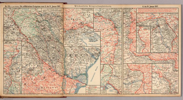 World War I Map (German), Nr. 119. Military Events ... to January 15, 1917.