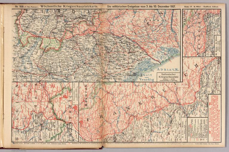 World War I Map (German), Nr. 166. Military Events ... to December 10, 1917.