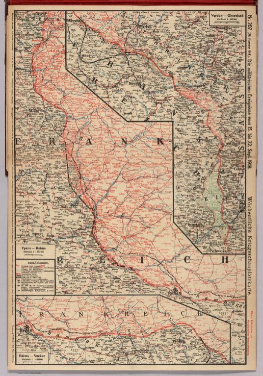 World War I Map (German), Nr. 207. Military Events ... to September 22, 1918.