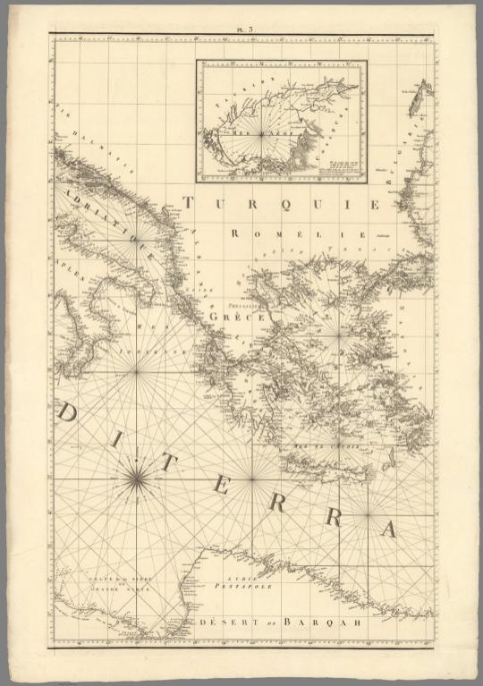 Carte Reduite de la Mer Mediterranee et de la mer Noire. Sheet 3