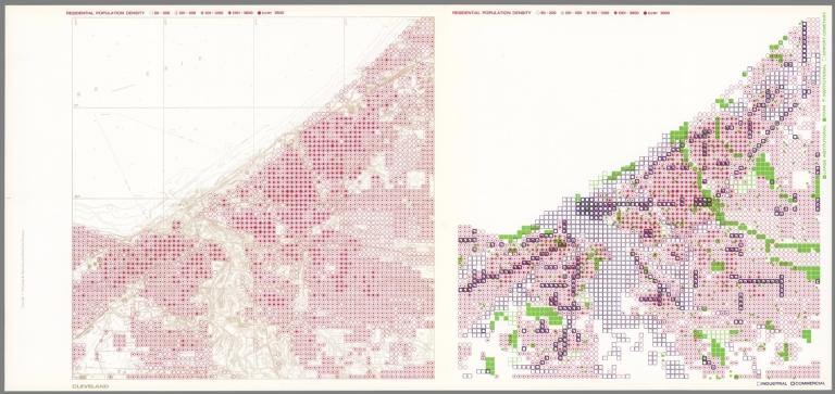 Cleveland. Residential Population Density; Industrial, Commercial; Large Institutional, Park, Institutional, Airport, Cemetery.