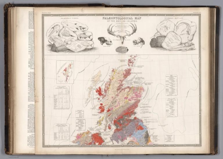 Paleontological Map of the British Islands. (Northern Sheet).