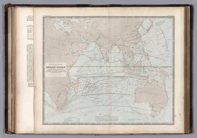 Physical Chart of the Indian Ocean.