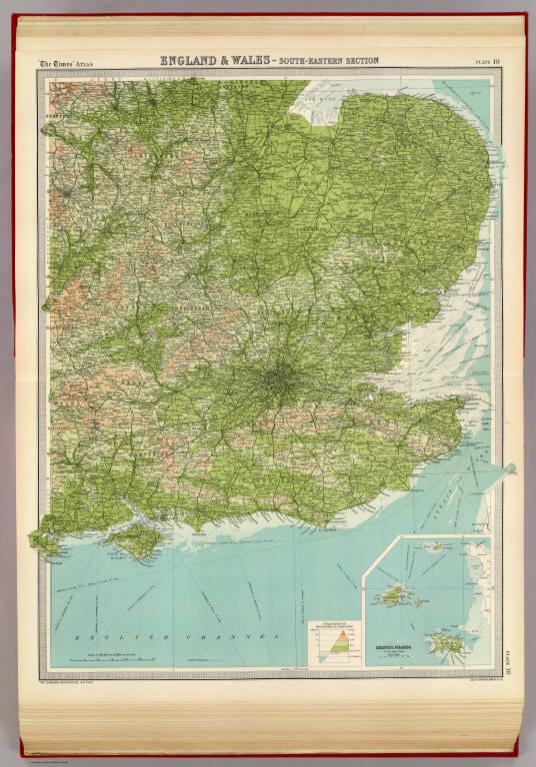 England & Wales, south-eastern section; Channel Islands.