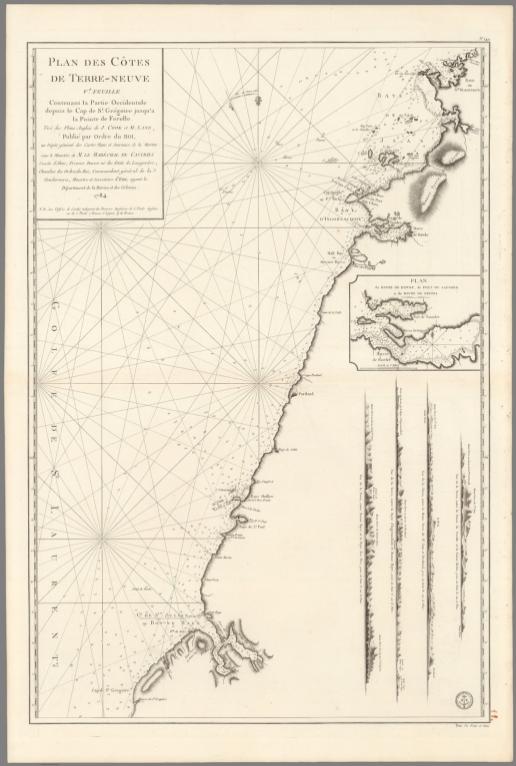 Plan des cotes de Terre-Neuve Ve. feuille