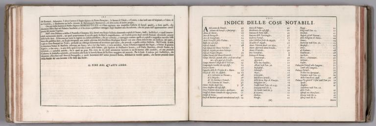 Text-Index: V.2: Libro quarto: (Continues) Descrizione della tavola ottantesima rappresentante il Campidoglio, e Suoi Palazzi. Indice delle Cose notabili