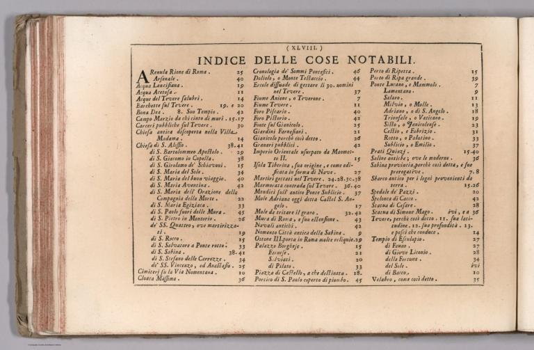 Index Page: V.2: Libro quinto: Indice delle cose notabili