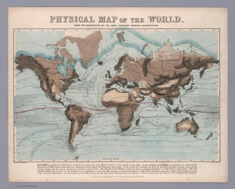 Physical map of the World