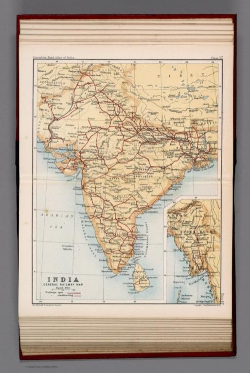 India : General railway map. Plate 17