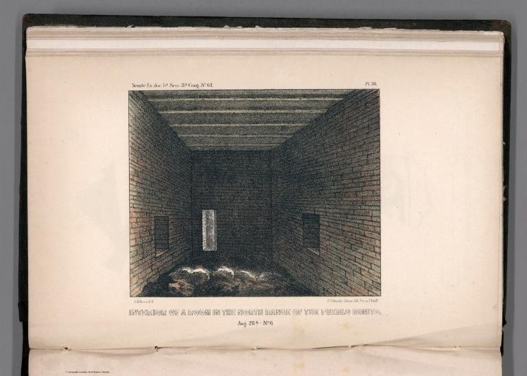 General ground plan of the Pueblo Bonito. Canon of Chaco. No. 6