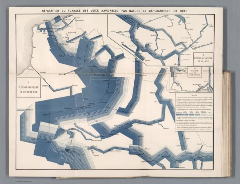 Decomposition du Tonnage des Voies Navigables, par nature de marchandises, en 1895