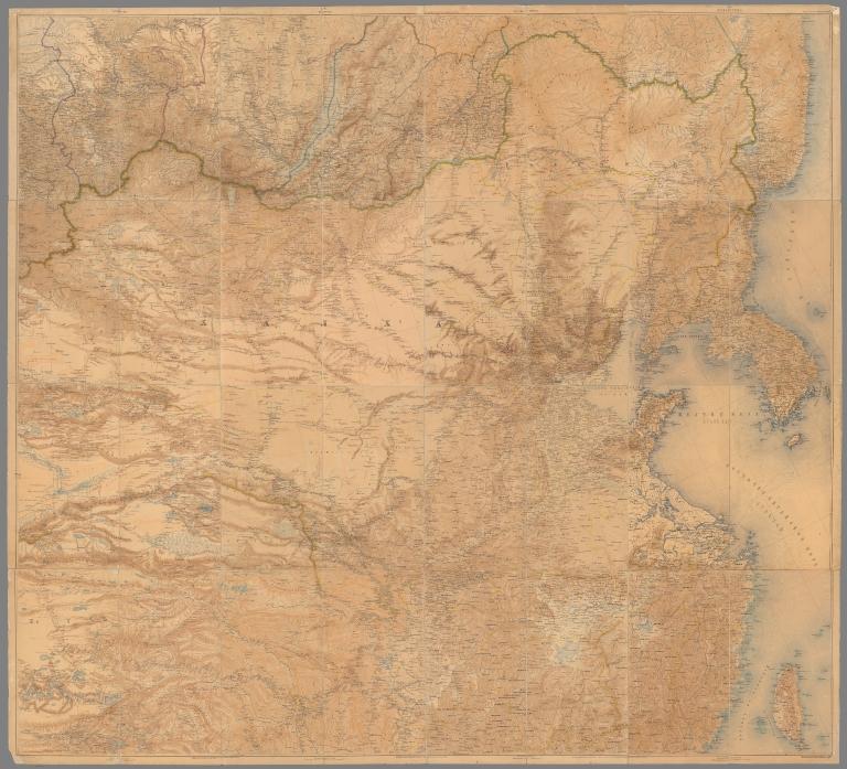 Karta Yuzhnoy Pogranichnoy Polosy Aziatskoy Rossii (Map of the Southern Border Region of Asiatic Russia).