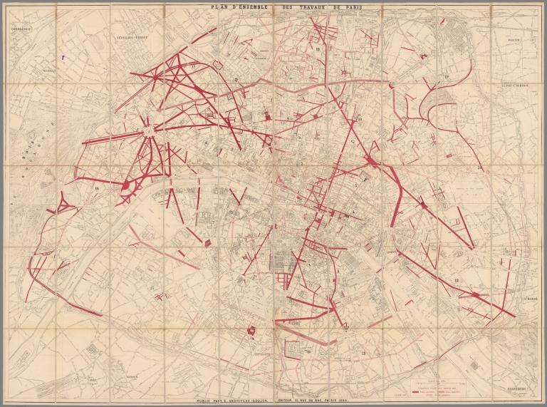 Plan d'ensemble des travaux de Paris