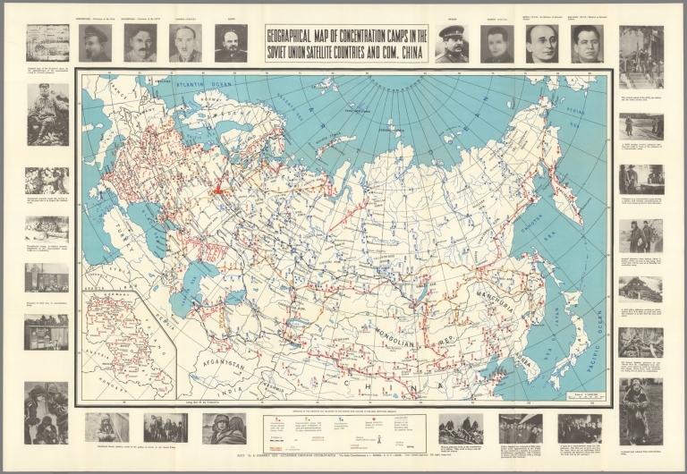 Geographical map of concentration camps